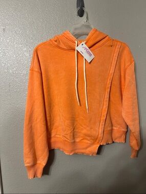 Zenana Outfitters Orange Hooded Sweatshirt